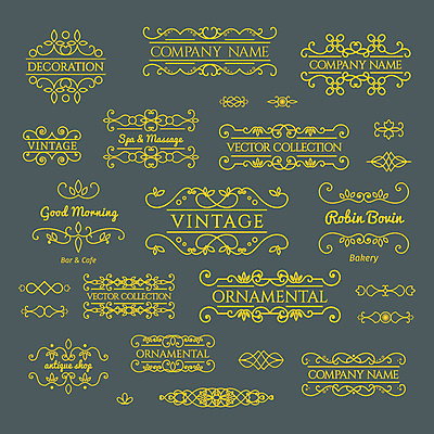 JPG 해외이미지 디자인 일러스트 캘리그라피 타이포그라피 사람없음 장식 세트 화려 클래식 우아함 복고 디바이더 엘리먼트 해외일러스트 문자 컨셉 파일형식 이미지허브