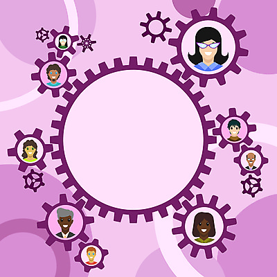 포토 JPG 해외이미지 여자 남자 얼굴 분홍색 프레임 여러명 성인 두명 톱니바퀴 성인만 카피스페이스 해외포토 컬러 다수 사람 신체부위 공백 파일형식 이미지허브