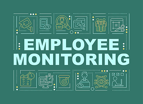 JPG 해외이미지 디자인 선 백그라운드 컨셉 일러스트 비즈니스 직장 타이포그라피 사람없음 초록색 단어 사무실 종업원 직원 감시 시스템 경영 레터링 해외일러스트 직업 문자 컬러 회사 파일형식 이미지허브