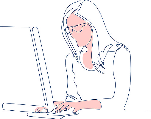 JPG 해외이미지 여자 라인일러스트 일러스트 한명 상반신 성인 컴퓨터 타이핑 키보드 업무 비즈니스우먼 라인아트 손그림 드로잉 얼굴없음 성인여자한명만 안경낌 해외일러스트 1 안경 선 비즈니스 미술 사람 전자제품 작업 직장인 여자한명만 성인여자만 파일형식 이미지허브