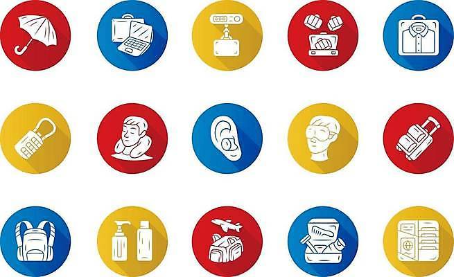 EPS 해외이미지 클립아트 디자인 옷 여행 컨셉 셔츠 일러스트 장신구 휴가 항해 세트 픽토그램 여행객 여행가방 웹 장비 짐 바퀴 지갑 플랫 심볼 오브젝트 사인 여권 팩 적재 보유 상형문자 수하물 항목 안락 해외일러스트 문자 상의 인터넷 가방 사람 화장품 배 선박 파일형식 벡터 이미지허브