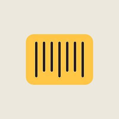 EPS 해외이미지 일러스트 사람없음 노란색 바코드 해외일러스트 컬러 파일형식 벡터 이미지허브