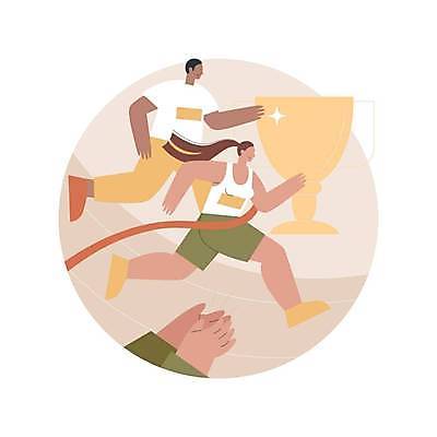 EPS 해외이미지 전신 손 여자 남자 스포츠 일러스트 성인 두명 신체부위 달리기 운동 경쟁 우승 박수 트로피 마라톤 결승선 결승끈 승자 얼굴없음 성인만 해외일러스트 컨셉 모션 건강 사람 손짓 경기 최고 육상스포츠 상_우승 파일형식 벡터 이미지허브