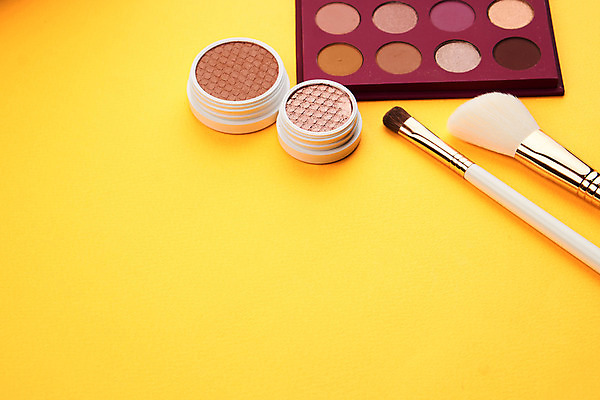 포토 JPG 해외이미지 사람없음 세트 뷰티 화장품 오브젝트 아이섀도 메이크업브러쉬 해외포토 붓 파일형식 이미지허브