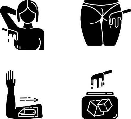 EPS 해외이미지 일러스트 사람모양 신체부위 뷰티 얼음 엉덩이 피부관리 팔 왁스 왁싱 위생관리 제모 겨드랑이 제모용품 왁스스트립 해외일러스트 자연요소 모양 관리 사람 파일형식 벡터 이미지허브