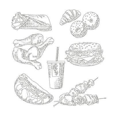 EPS 해외이미지 음료 음식 일러스트 감자 주류 피자 패스트푸드 육류 세트 식사 치킨 튀김 수확 감자튀김 햄버거 뜨거움 소시지 개 도넛 그릴 정크푸드 바비큐 스케치 먹기 속도 메뉴 패키지 핫도그 판화 타코 프랑스어 점심식사 치즈버거 해외일러스트 문자 농업 채소 식재료 포유류 모션 주방용품 디저트 서양음식 미술 가공식품 인스턴트 닭고기요리 파일형식 벡터 이미지허브