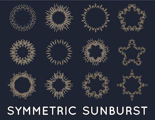 EPS 해외이미지 별 일러스트 폭죽 사람없음 빛 세트 방사형 효과 썬버스트 해외일러스트 자연요소 디자인 파일형식 벡터 이미지허브