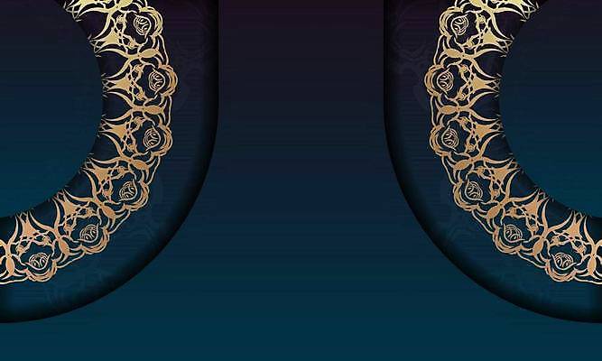 EPS 해외이미지 문양 디자인 백그라운드 일러스트 프레임 사람없음 금색 화려 고급 남색 카피스페이스 국경 해외일러스트 컬러 컨셉 공백 파일형식 벡터 이미지허브