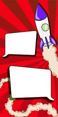 EPS 해외이미지 백그라운드 말풍선 일러스트 프레임 사람없음 로켓 연기 카피스페이스 해외일러스트 공백 파일형식 벡터 이미지허브