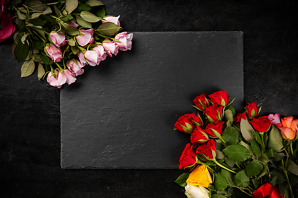 포토 JPG 해외이미지 꽃다발 검은배경 프레임 발렌타인데이 사람없음 하이앵글 장미 오브젝트 카피스페이스 해외포토 꽃 뷰포인트 백그라운드 데이이벤트 검은색 공백 파일형식 이미지허브