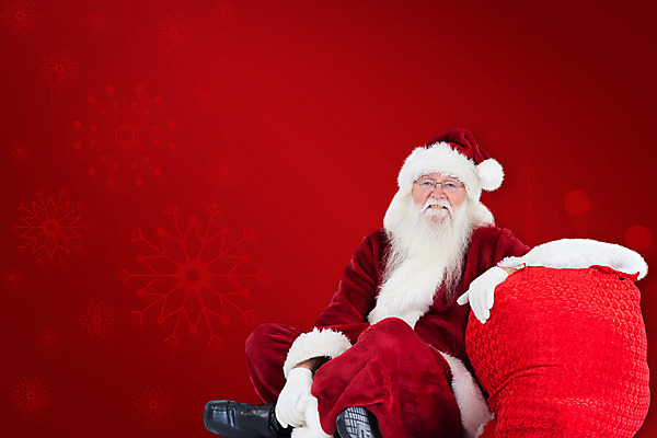 포토 JPG 해외이미지 전신 노년 남자 크리스마스 한명 앉기 앞모습 빨간색 산타클로스 기댐 보따리 노인남자한명만 해외202004 해외포토 1 기념일 뷰포인트 컬러 모션 사람 성인 남자한명만 노인남자만 파일형식