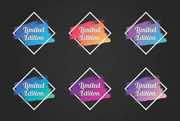 EPS 해외이미지 스티커 일러스트 붓터치 프레임 사람없음 세트 컬러풀 라벨 세일 심볼 프로모션 해외일러스트 컬러 이벤트 파일형식 벡터 이미지허브