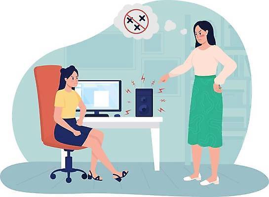 EPS 해외이미지 여자 어린이 허리손 말풍선 일러스트 앉기 성인 두명 모니터 스피커 분노 가리킴 X 책상 갈등 번개모양 여자만 해외일러스트 모양 알파벳 감정 음향기기 포즈 가구 모션 사람 손짓 컴퓨터 번개 파일형식 벡터 이미지허브