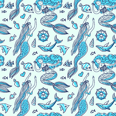 JPG 해외이미지 전신 여자 일러스트 불가사리 어류 여러명 상반신 성인 사람없음 파란색 하반신 하트 고래 키_배핸들 공상 인어 성인여자만 해외일러스트 모양 컬러 다수 포유류 극피동물 사람 수중동물 핸들 여자만 성인만 파일형식 이미지허브