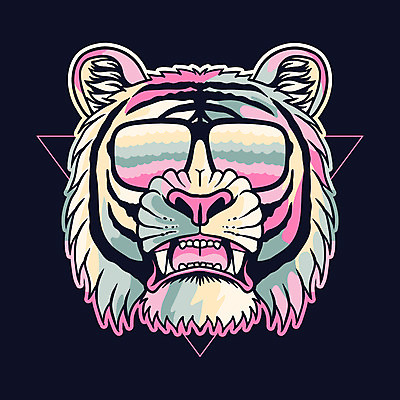 포토 JPG 해외이미지 동물 디자인 옷 포스터 안경 얼굴 야생동물 백그라운드 일러스트 포유류 자연 추상 동물원 미술 사람없음 그래픽 장식 컬러풀 머리 호랑이 닫기 인쇄 시원함 만화 심볼 그림 복고 팝아트 육식동물 고립 동물상 마스코트 엘리먼트 팝 스타일 해외일러스트 잡화 컬러 무늬 모션 문화예술 신체부위 조형물 생태계 파일형식 이미지허브