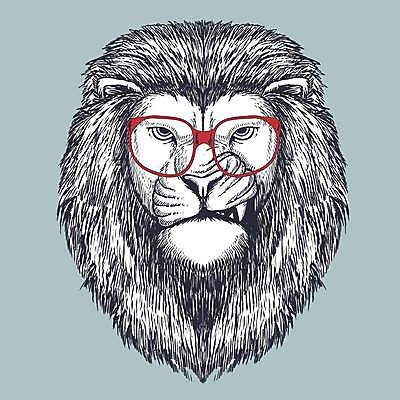 EPS 해외이미지 안경 일러스트 사람없음 사자 심볼 안경낌 해외일러스트 잡화 포유류 파일형식 벡터 이미지허브