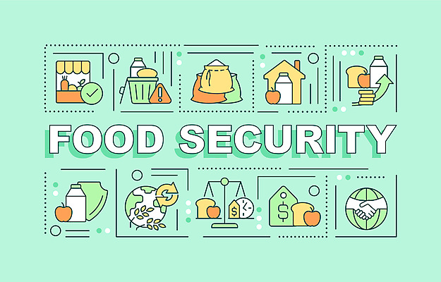 JPG 해외이미지 디자인 선 음식 백그라운드 컨셉 농업 일러스트 안전 타이포그라피 사람없음 단어 글로벌 플랫 보안 안보 지원 해외일러스트 문자 산업 파일형식 이미지허브