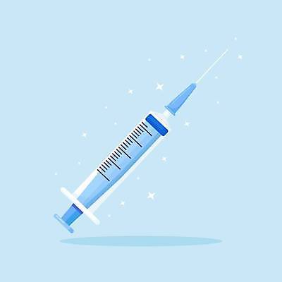 EPS 해외이미지 하늘색 일러스트 의학 건강 주사기 사람없음 반짝임 건강관리 해외일러스트 의료기기 모션 관리 파란색 파일형식 벡터 이미지허브