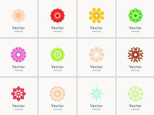 EPS 해외이미지 디자인 일러스트 추상 사람없음 세트 컬러풀 오리엔탈 심볼 만다라 해외일러스트 컬러 무늬 파일형식 벡터 이미지허브