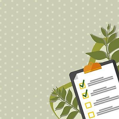 EPS 해외이미지 식물 백그라운드 일러스트 프레임 사람없음 체크표시 서류판 카피스페이스 해외일러스트 사무용품 공백 확인 파일형식 벡터 이미지허브
