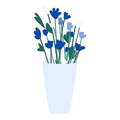 EPS 해외이미지 꽃 화분 줄기 잎 일러스트 사람없음 원예 반려식물 해외일러스트 식물 취미 파일형식 벡터 이미지허브