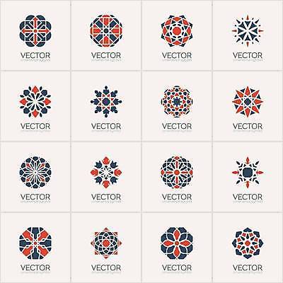 EPS 해외이미지 디자인 일러스트 추상 사람없음 세트 오리엔탈 심볼 만다라 해외일러스트 무늬 파일형식 벡터 이미지허브