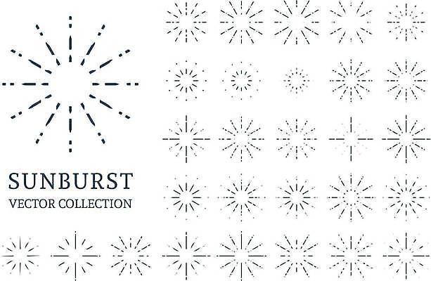 EPS 해외이미지 디자인 선 백그라운드 일러스트 추상 미술 사람없음 빛 세트 방사형 효과 썬버스트 해외일러스트 무늬 문화예술 파일형식 벡터 이미지허브