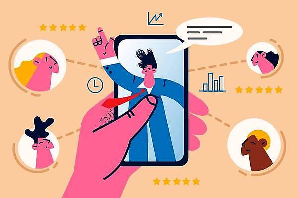 EPS 해외이미지 손 여자 남자 별 얼굴 점선 시계 말풍선 일러스트 그래프 들기 여러명 상반신 성인 신체부위 스마트폰 비즈니스맨 원형 연결 별점 소셜네트워크 성인만 해외일러스트 자연요소 도형 선 다수 비즈니스 모션 사람 핸드폰 스마트기기 직장인 점수 평가 파일형식 벡터 이미지허브