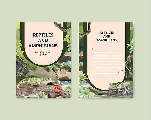 EPS 해외이미지 나무 디자인 잎 여러마리 일러스트 사람없음 초록색 나뭇가지 거북이 습지 덩굴 도마뱀 엽서 악어 카멜레온 해외일러스트 식물 컬러 다수 파충류 편지 파일형식 벡터 이미지허브