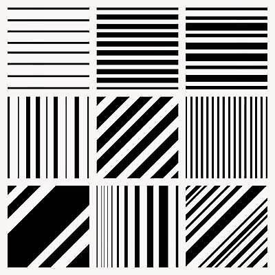 EPS 해외이미지 디자인 선 백그라운드 패턴 일러스트 추상 사람없음 세트 검은색 줄무늬 해외일러스트 컬러 무늬 파일형식 벡터 이미지허브