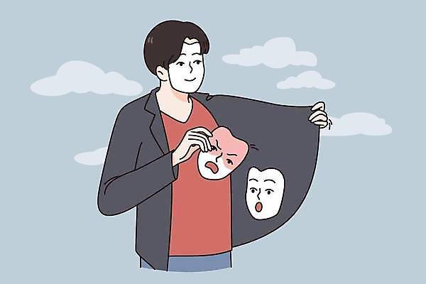 EPS 해외이미지 남자 감정 얼굴 일러스트 가면 한명 웃음 들기 상반신 성인 놀람 분노 표현 찡그림 꺼내기 성격 성인남자한명만 해외일러스트 1 모션 표정 사람 신체부위 남자한명만 성인남자만 파일형식 벡터 이미지허브