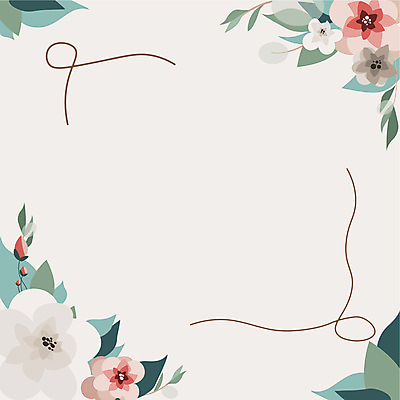 JPG 해외이미지 꽃 잎 곡선 일러스트 사람없음 분위기 감성 꽃프레임 해외일러스트 식물 선 컨셉 프레임 파일형식 이미지허브