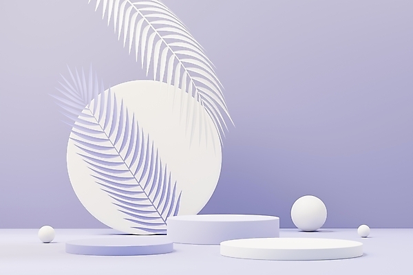 포토 JPG 해외이미지 디자인 백그라운드 컨셉 잎 추상 사람없음 장식 3D 보라색 무대 흰색 원형 오브젝트 단상 파스텔톤 포디움 목업 해외포토 도형 식물 컬러 무늬 디지털합성 파일형식 이미지허브