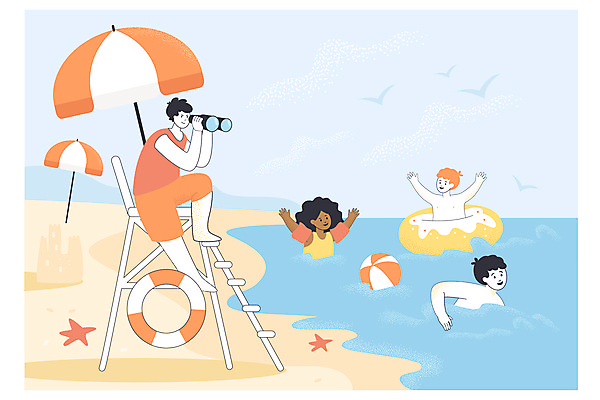 포토 JPG 해외이미지 전신 여자 남자 어린이 의자 일러스트 조류 불가사리 들기 경비 소년 여러명 상반신 성인 여름휴가 손들기 수영 망원경 관찰 파라솔 도움 비치볼 감시 튜브 구명용품 안전요원 해외일러스트 동물 가구 다수 컨셉 공 모션 휴가 극피동물 바캉스용품 안전 사람 수상스포츠 보호 안전장비 파일형식 여름_계절 이미지허브