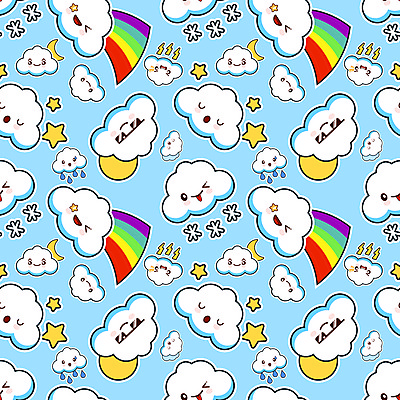 포토 JPG 해외이미지 구름 캐릭터 디자인 행복 종이 얼굴 어린이 분홍색 백그라운드 패턴 일러스트 하늘 미술 미소 사람없음 장식 파란색 흰색 아기 직물 인쇄 만화 천 그림 반복 해외일러스트 자연요소 감정 컬러 무늬 문화예술 표정 사람 신체부위 파일형식 이미지허브