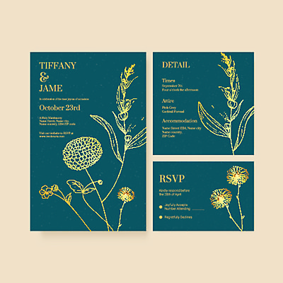 JPG 해외이미지 꽃 잎 일러스트 사람없음 분위기 라인아트 청첩장 심플 청록색 해외일러스트 식물 선 컬러 컨셉 카드_감사 파일형식 이미지허브