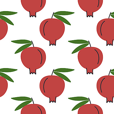 JPG 해외이미지 패턴 일러스트 사람없음 빨간색 패턴백그라운드 흰색 석류 해외일러스트 컬러 백그라운드 무늬 과일 파일형식 이미지허브