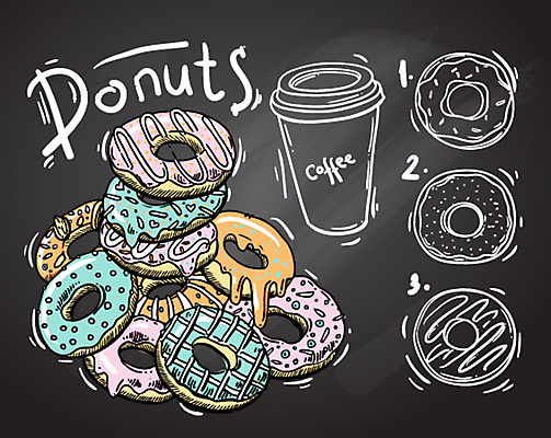 포토 JPG 해외이미지 커피 디저트 사람없음 도넛 달콤 해외포토 음료 음식 맛 파일형식 이미지허브