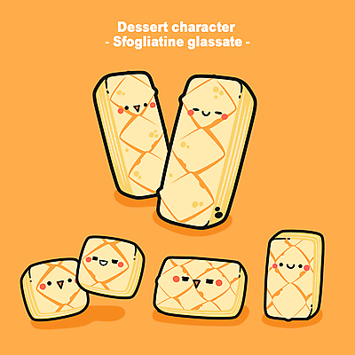 캐릭터 일러스트 디저트 사람없음 과자 귀여움 월간캐릭터 디저트캐릭터 스폴리아티네글라사테 일러캐릭터 AI파일 음식 컨셉 파일형식 벡터