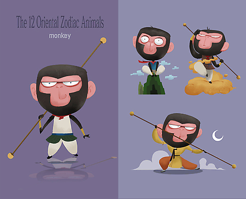 구름 캐릭터 무기 동물캐릭터 포즈 여러마리 일러스트 산 서기 들기 앉기 사람없음 보라색 십이지신 원숭이띠 운세 무도 초승달 십이지신캐릭터 봉 원숭이캐릭터 손오공 월간캐릭터 일러캐릭터 AI파일 자연요소 동물 스포츠 컬러 다수 모션 달 원숭이 파일형식 벡터