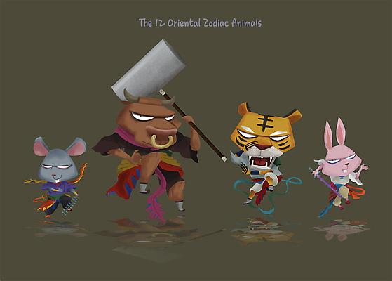 캐릭터 무기 동물캐릭터 포즈 여러마리 일러스트 들기 사람없음 초록색 십이지신 소띠 운세 무도 토끼띠 토끼 호랑이띠 호랑이 소 쥐띠 쥐 십이지신캐릭터 갑옷 포효 월간캐릭터 일러캐릭터 AI파일 동물 스포츠 컬러 다수 포유류 모션 반려동물 외침 설치류 보호장비 파일형식 벡터