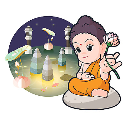 전신 남자 불교 일러스트 연꽃 한명 들기 성인 돌_바위 연못 야간 연잎 꽃봉오리 가부좌 부처 보여주기 소원탑 성인남자한명만 월간캐릭터 불교캐릭터 일러캐릭터 AI파일 자연요소 캐릭터 1 꽃 종교 잎 모션 사람 앉기 탑 남자한명만 성인남자만 파일형식 벡터
