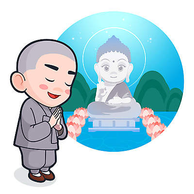 전신 남자 불교 일러스트 하늘 산 연꽃 허리숙이기 한명 서기 성인 눈감음 기도 승려 불상 손모으기 승복 합장 돌부처 부처님상 성인남자한명만 월간캐릭터 불교캐릭터 일러캐릭터 AI파일 캐릭터 1 꽃 종교 모션 숙이기 사람 손짓 성직자 부처 남자한명만 성인남자만 파일형식 벡터