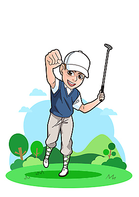 전신 나무 구름 남자 골프 일러스트 응원 골프장 필드 한명 서기 들기 성인 손들기 파이팅 주먹 골프채 골퍼 골프웨어 캡모자 성인남자한명만 골프캐릭터 월간캐릭터 일러캐릭터 AI파일 자연요소 식물 캐릭터 모자_잡화 1 옷 스포츠시설 모션 운동선수 골프용품 사람 구기 남자한명만 성인남자만 파일형식 벡터