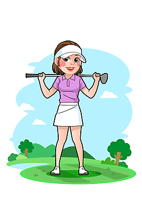 전신 나무 구름 여자 골프 일러스트 골프장 필드 한명 서기 미소 들기 성인 골프채 골퍼 골프웨어 썬캡 성인여자한명만 골프캐릭터 월간캐릭터 일러캐릭터 AI파일 자연요소 식물 캐릭터 모자_잡화 1 옷 스포츠시설 모션 운동선수 골프용품 표정 사람 구기 여자한명만 성인여자만 파일형식 벡터