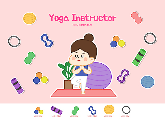 전신 여자 화분 분홍색 일러스트 요가 직업캐릭터 한명 성인 운동복 눈감음 강사 매트 짐볼 한발서기 성인여자한명만 필라테스링 월간캐릭터 요가링 일러캐릭터 AI파일 직업 캐릭터 1 웰빙 옷 컬러 모션 서기 사람 여자한명만 성인여자만 파일형식 벡터