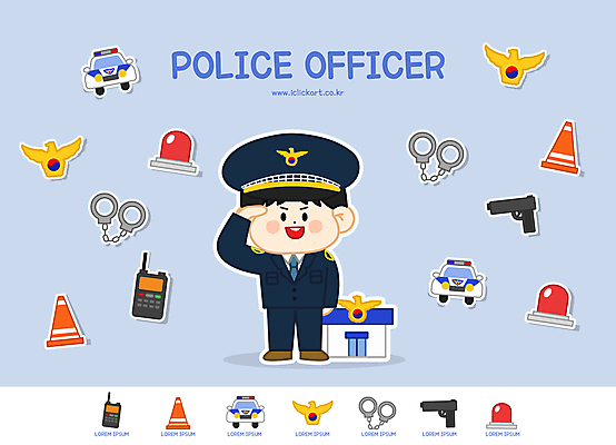 전신 남자 일러스트 직업캐릭터 한명 서기 성인 파란색 권총 총 경찰 수갑 심볼 태극 경찰복 무전기 경찰모자 경찰차 거수경례 경보등 경찰서 사이렌 칼라콘 성인남자한명만 월간캐릭터 일러캐릭터 AI파일 직업 캐릭터 모자_잡화 1 문양 무기 컬러 유니폼 모션 자동차 무선통신 사람 안전장비 경례 남자한명만 성인남자만 파일형식 벡터