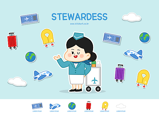 전신 구름 여자 지구 하늘색 일러스트 비행기 직업캐릭터 윙크 한명 서기 들기 성인 손들기 캐리어 승무원 항공권 바코드 구명조끼 서빙카트 성인여자한명만 월간캐릭터 일러캐릭터 AI파일 자연요소 직업 캐릭터 1 항공교통 모션 대중교통 표정 사람 파란색 여행가방 카트 티켓 구조용품 여자한명만 성인여자만 파일형식 벡터