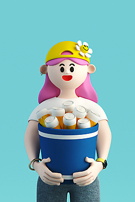 PSD 편집 편집이미지 모자 여자 꽃 하늘색 3D캐릭터 한명 들기 상반신 성인 3D 바구니 캠핑 가득함 디지털합성 담기 캔맥주 성인여자한명만 캠핑족 편집소스 월간캐릭터 그레이스 편집3D 식물 캐릭터 1 잡화 모션 레저 맥주 사람 파란색 캔 신조어 여자한명만 성인여자만 파일형식