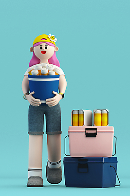 전신 PSD 편집 편집이미지 모자 여자 꽃 하늘색 맥주 3D캐릭터 캠핑도구 한명 들기 성인 3D 쌓기 바구니 걷기 캠핑 디지털합성 캔맥주 아이스박스 성인여자한명만 캠핑족 편집소스 월간캐릭터 그레이스 편집3D 식물 캐릭터 1 잡화 모션 레저 주류 사람 파란색 도구 캔 신조어 여자한명만 성인여자만 파일형식